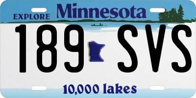 MN license plate 189SVS