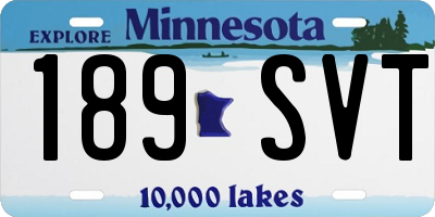 MN license plate 189SVT
