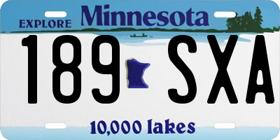 MN license plate 189SXA