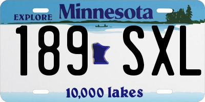 MN license plate 189SXL