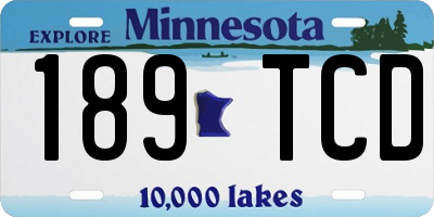 MN license plate 189TCD