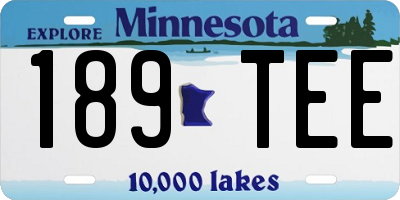 MN license plate 189TEE