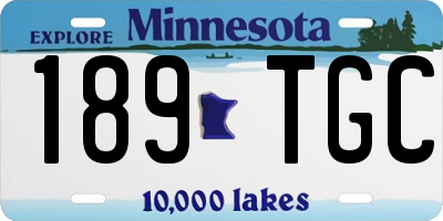 MN license plate 189TGC