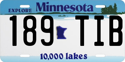 MN license plate 189TIB