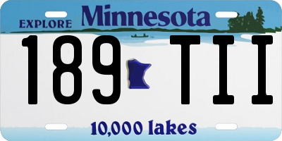 MN license plate 189TII