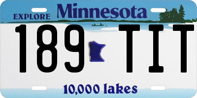MN license plate 189TIT
