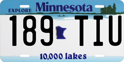 MN license plate 189TIU