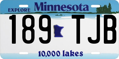 MN license plate 189TJB