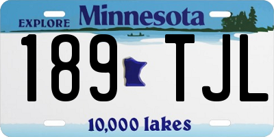 MN license plate 189TJL