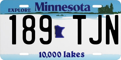 MN license plate 189TJN