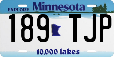 MN license plate 189TJP