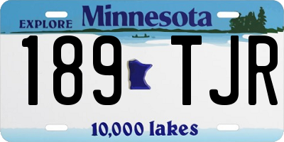 MN license plate 189TJR
