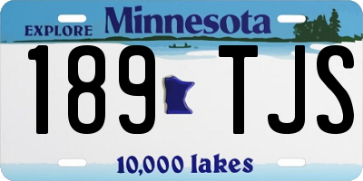 MN license plate 189TJS