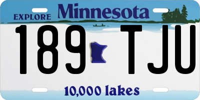 MN license plate 189TJU