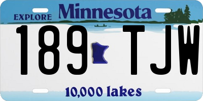 MN license plate 189TJW