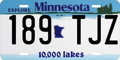 MN license plate 189TJZ