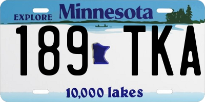 MN license plate 189TKA