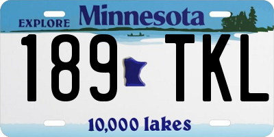 MN license plate 189TKL