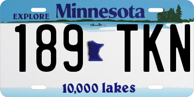 MN license plate 189TKN
