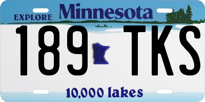 MN license plate 189TKS