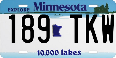 MN license plate 189TKW