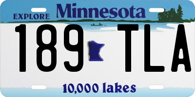 MN license plate 189TLA