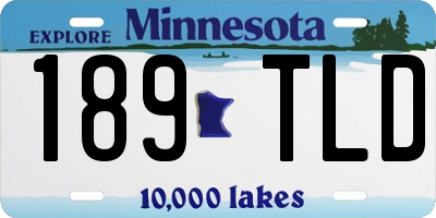 MN license plate 189TLD