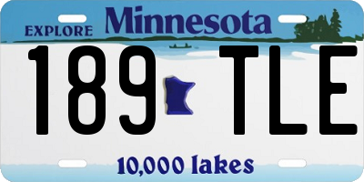 MN license plate 189TLE