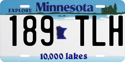 MN license plate 189TLH