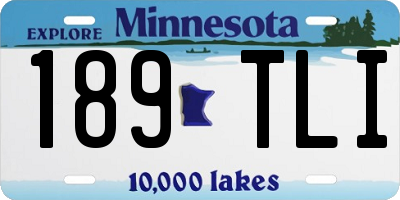 MN license plate 189TLI