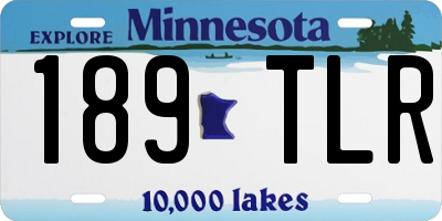 MN license plate 189TLR