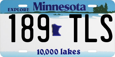 MN license plate 189TLS