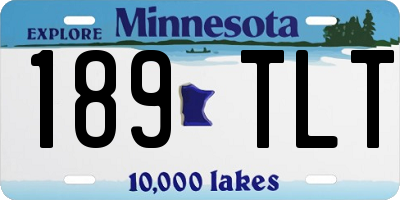 MN license plate 189TLT