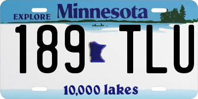MN license plate 189TLU