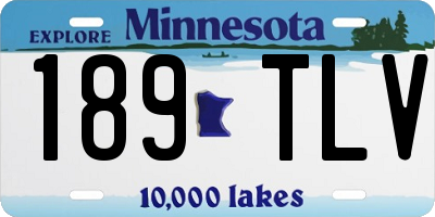 MN license plate 189TLV