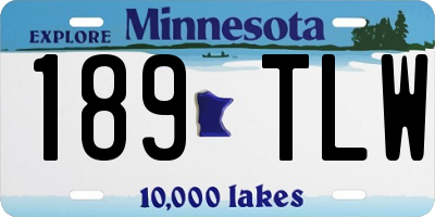 MN license plate 189TLW