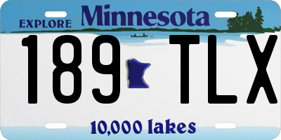 MN license plate 189TLX