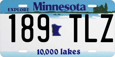 MN license plate 189TLZ