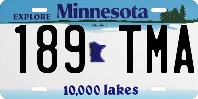 MN license plate 189TMA