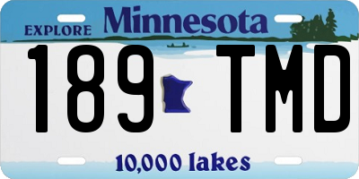MN license plate 189TMD