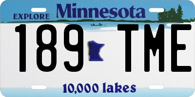 MN license plate 189TME