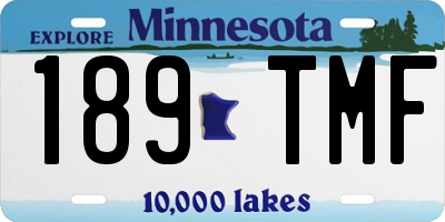 MN license plate 189TMF