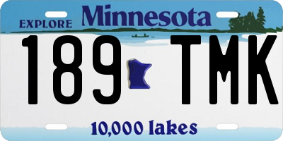 MN license plate 189TMK