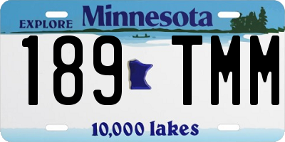 MN license plate 189TMM
