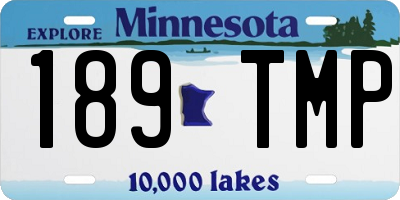 MN license plate 189TMP