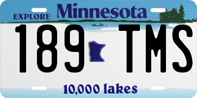 MN license plate 189TMS