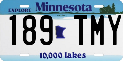 MN license plate 189TMY