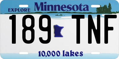 MN license plate 189TNF
