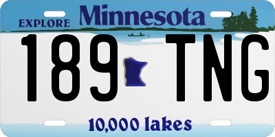 MN license plate 189TNG