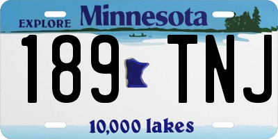 MN license plate 189TNJ